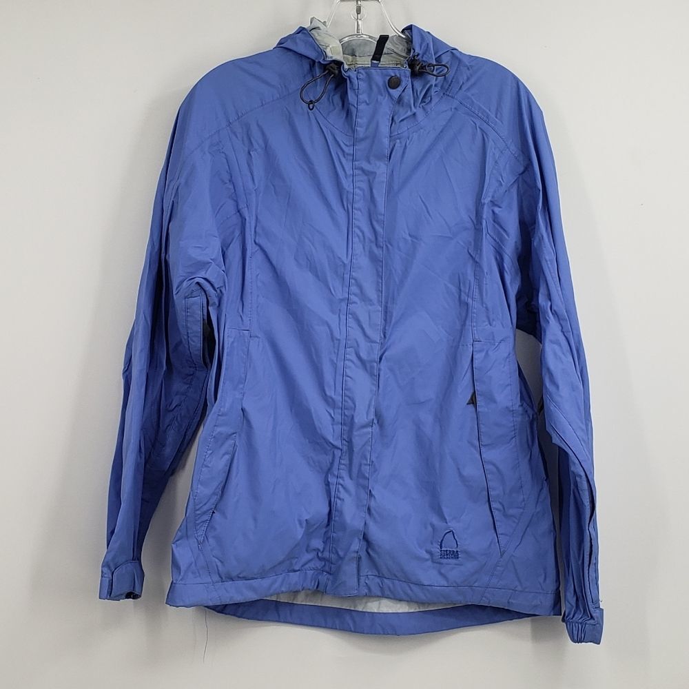 SIERRA DESIGNS Womens S blue windbreaker hoodie Zip Up jacket